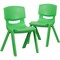 Emma and Oliver 2 Pack Plastic Stackable School Chair with 15.5"H Seat